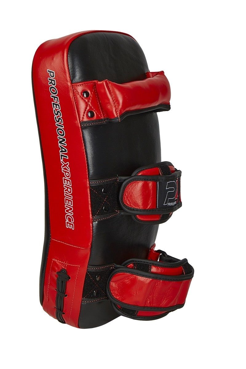 PX Thai Pad (Paar) - Arm Makiwara - Echtleder schwarz-rot - Schlagpolster, Pratze