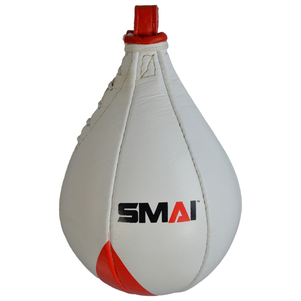 SMAI Echtleder Speedball,ca., 25 cm, rot-weiß – für Koordinationstraining
