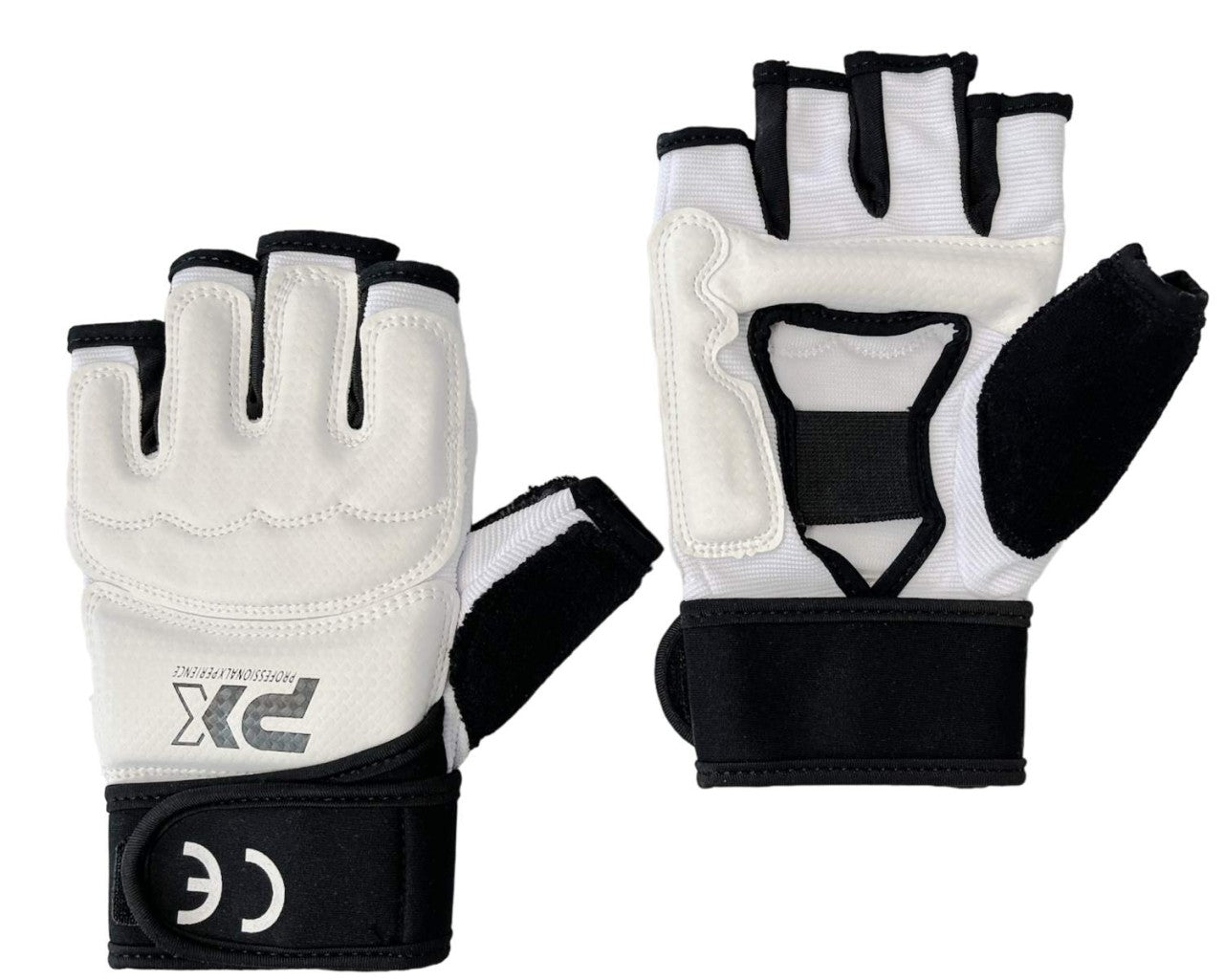 PX Taekwondo-Handschutz weiss ergonomische Passform – mit Klettverschluss