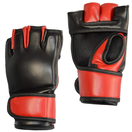 MMA-Handschutz PU schwarz-rot ergonomische Passform