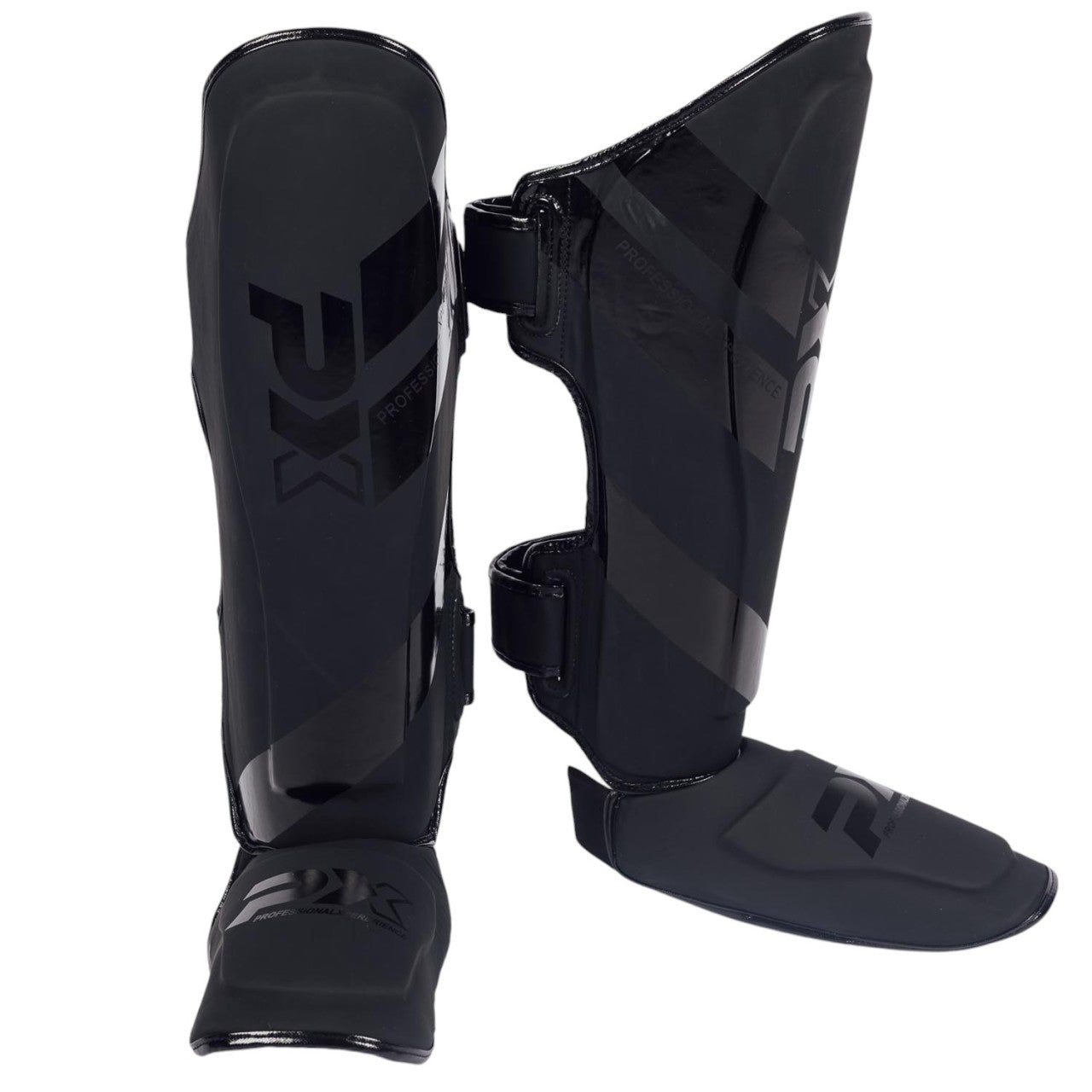 PX Schienbein-Spannschutz FIGHT PRO Kunstleder, schwarz ergonomische Passform – geeignet