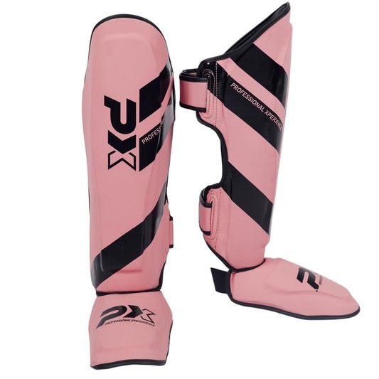 PX Schienbein-Spannschutz FIGHT PRO Kunstleder, pink ergonomische Passform – geeignet für