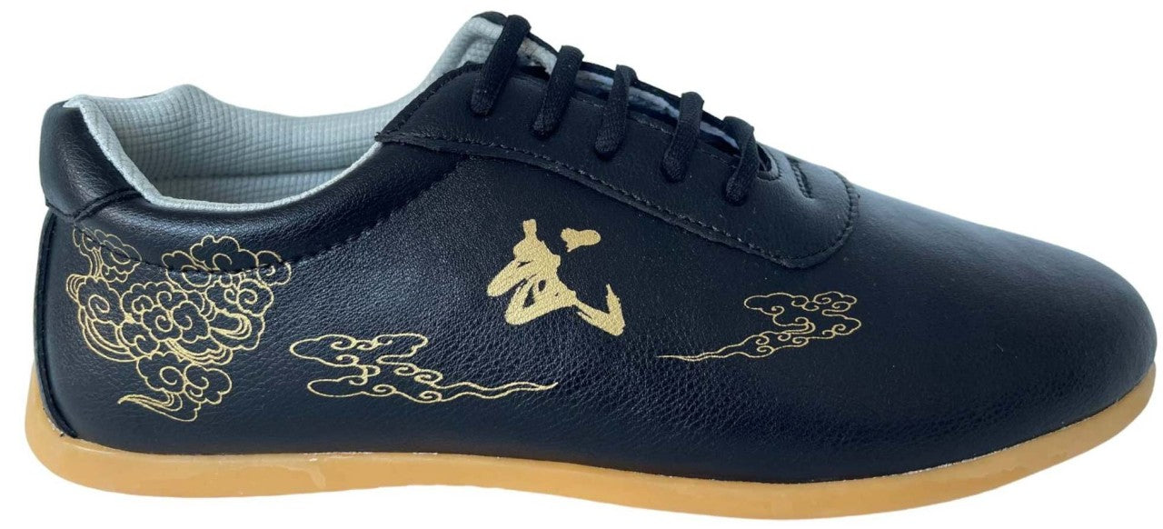 Kampfsportschuhe Wu, Leder, schwarz