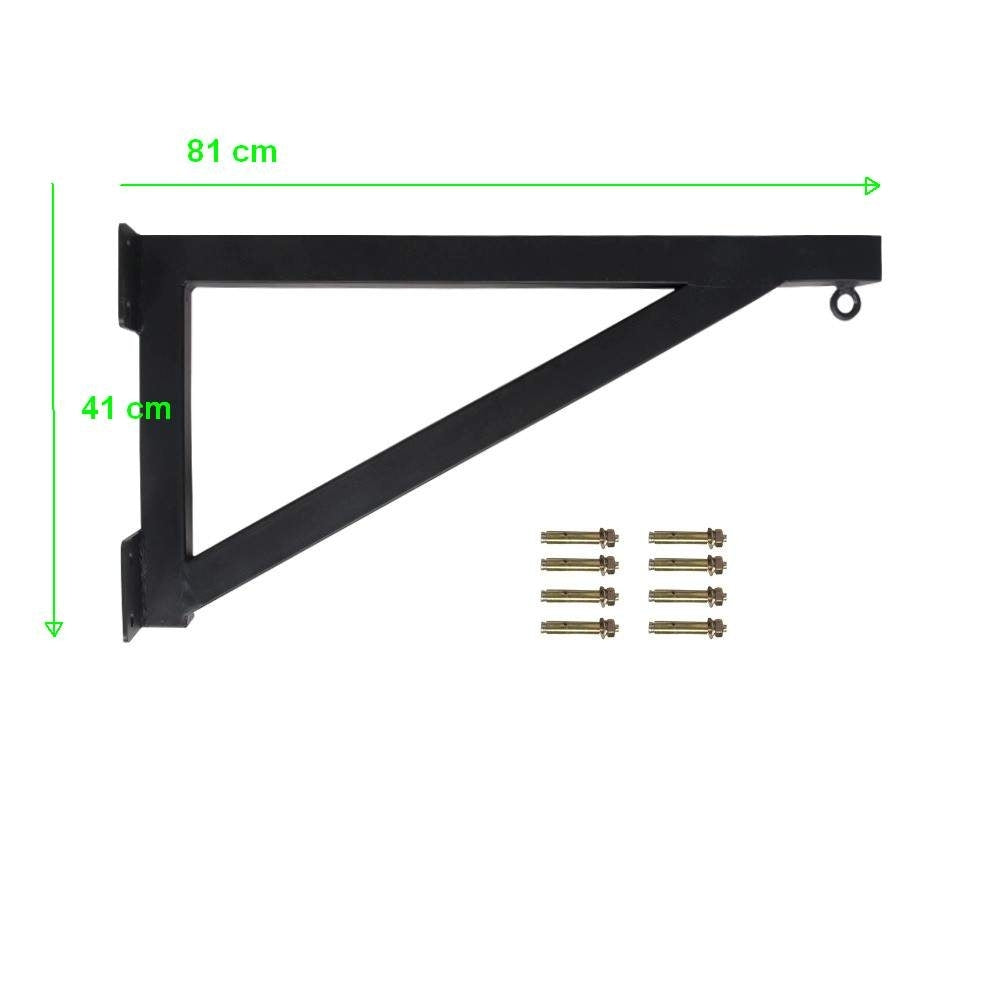 PX Boxsack Wandhalterung, 81 x 41 cm, schwarz - extra stabil und belastbar
