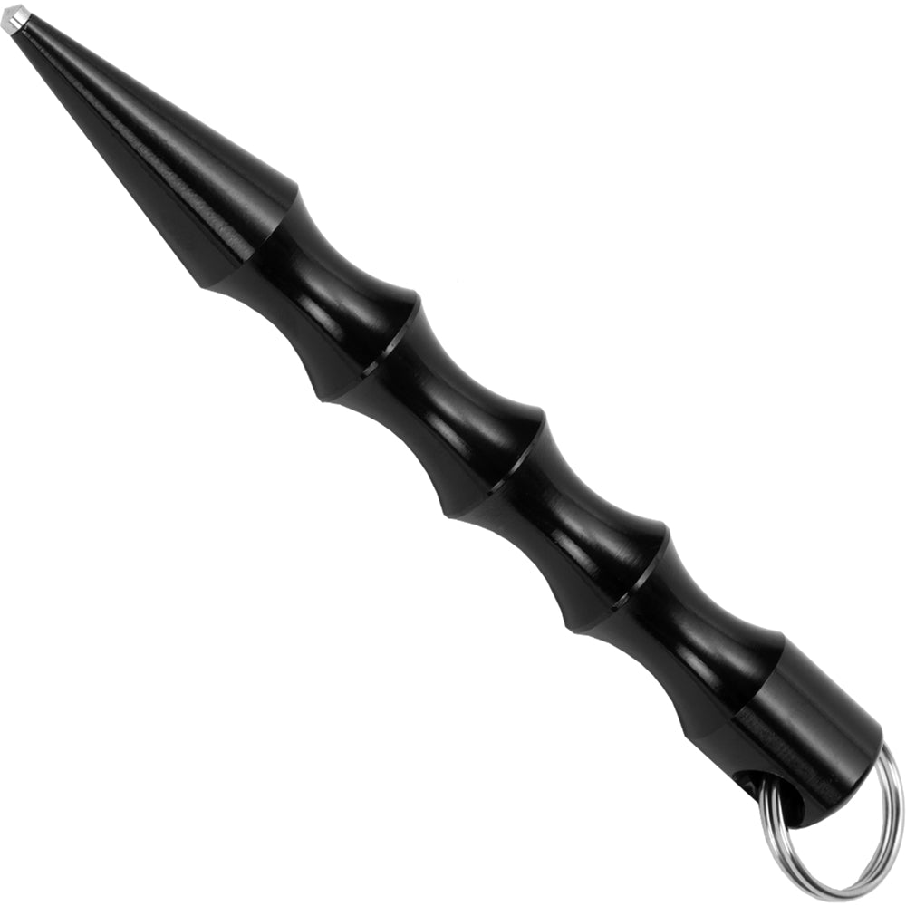 BlackField Kubotan schwarz, gehärtete Schlagspitze, Metall 14 cm