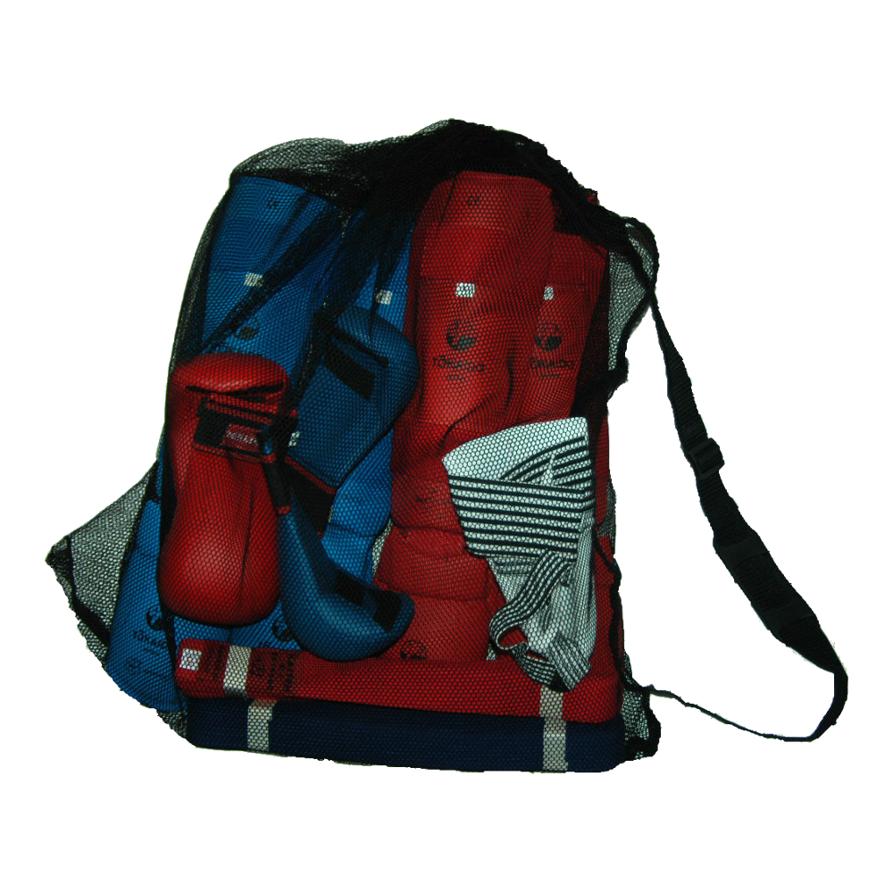 Kaiten Karate Kumite Mesh Bag Schwarz - 60 x 70 cm - mit Zugverschluss und Tragegurt