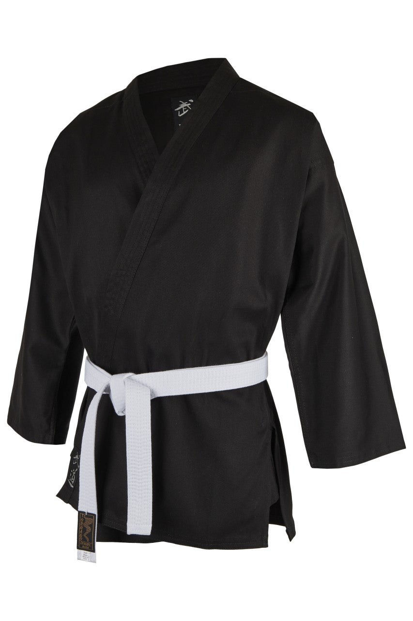 TEKKA BUDO Karatejacke Standard schwarz - 8 oz schwer - Kampfsport Jacke Karate Ninjutsu Freestyle - Größe 140 bis 200