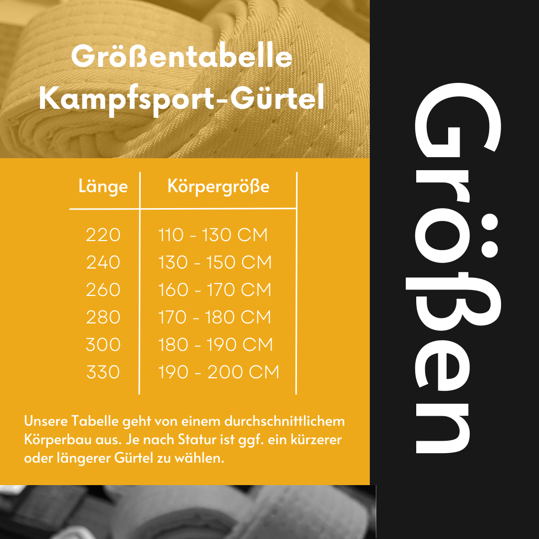 Kaiten Karategürtel Grün-Blau - 4 cm Breit - Farbgürtel 2-farbig Mittelstreifen - Länge 230 bis 325 cm