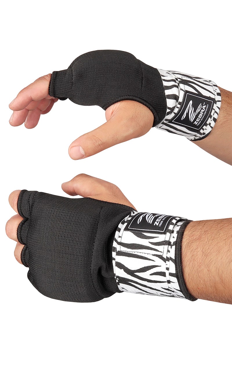 ZEBRA Box-Innenhandschuhe Performance schwarz-weiß - Bandage, Knöchelschutz