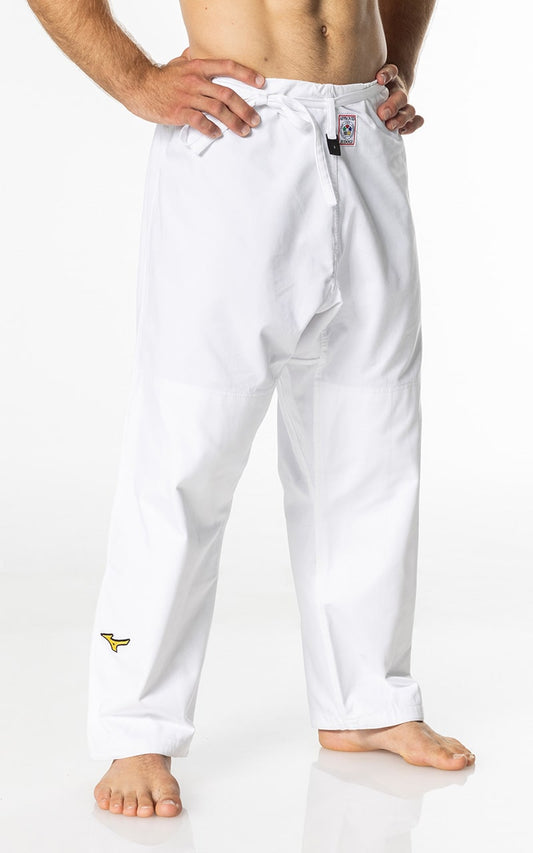 MIZUNO Judo Hose Yusho III IJF weiß - 750g Mischgewebe - Judohose mit Schnürbund