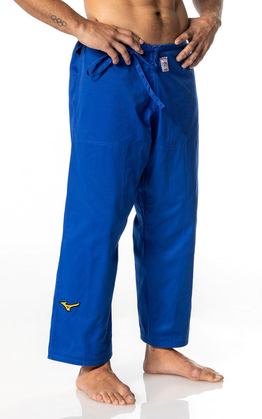 MIZUNO Judo Hose Yusho Best 2 IFJ blau - 750g Mischgewebe - Judohose mit Schnürbund