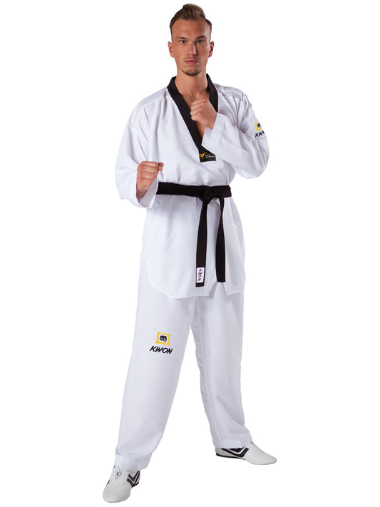 KWON (R) Taekwondo Anzug Fightlite schwarzes Revers
