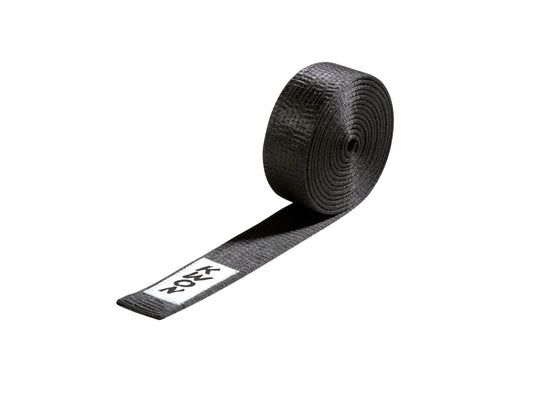 KWON (R) Schwarzgurt Budogürtel Kunstseide schwarz 4 cm breit
