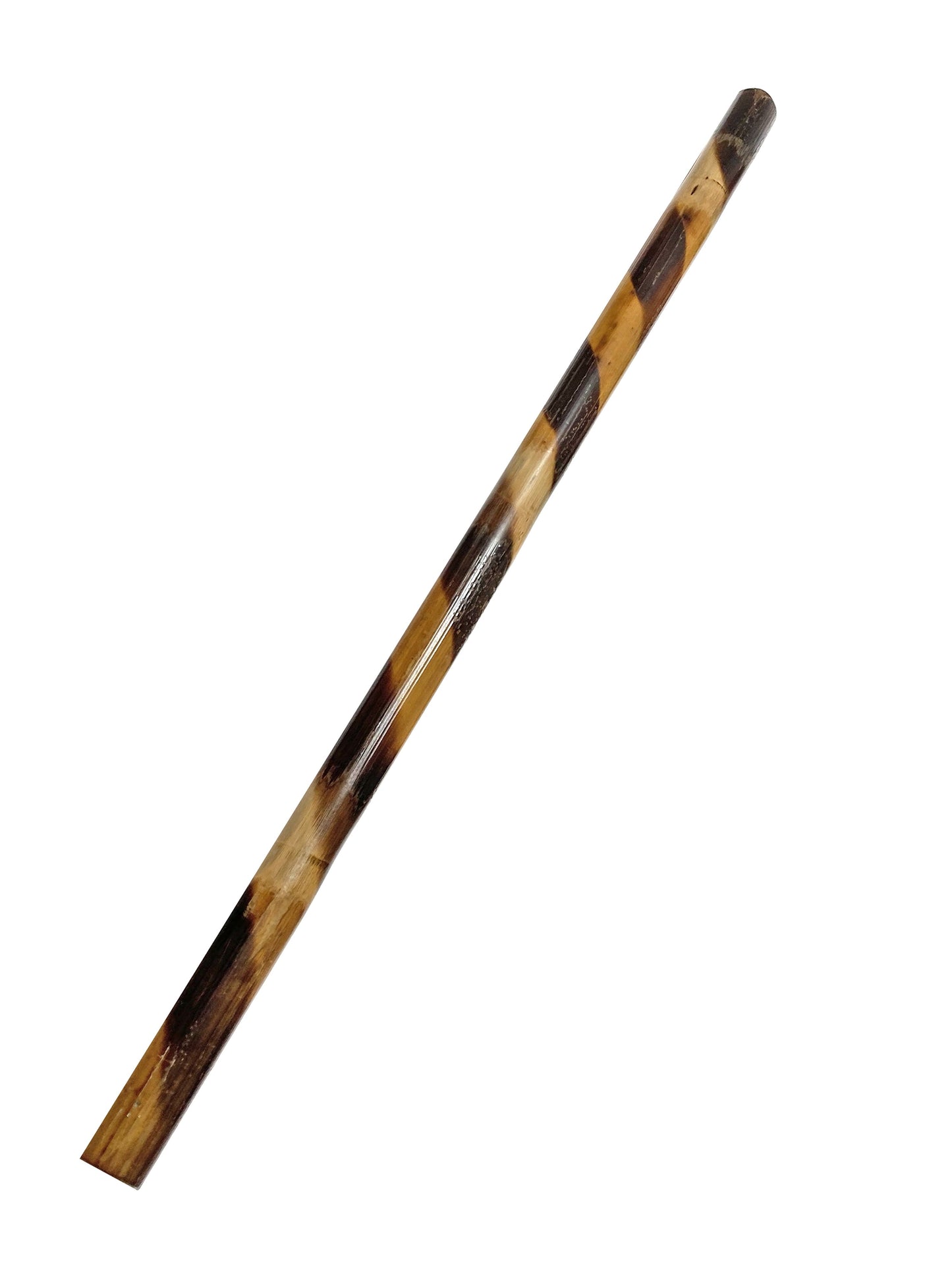 10er Pack Escrima Stock - Rattan Trainingsstick 65 cm - Brandmuster Spirale - Holz Kurzstock Arnis Kali