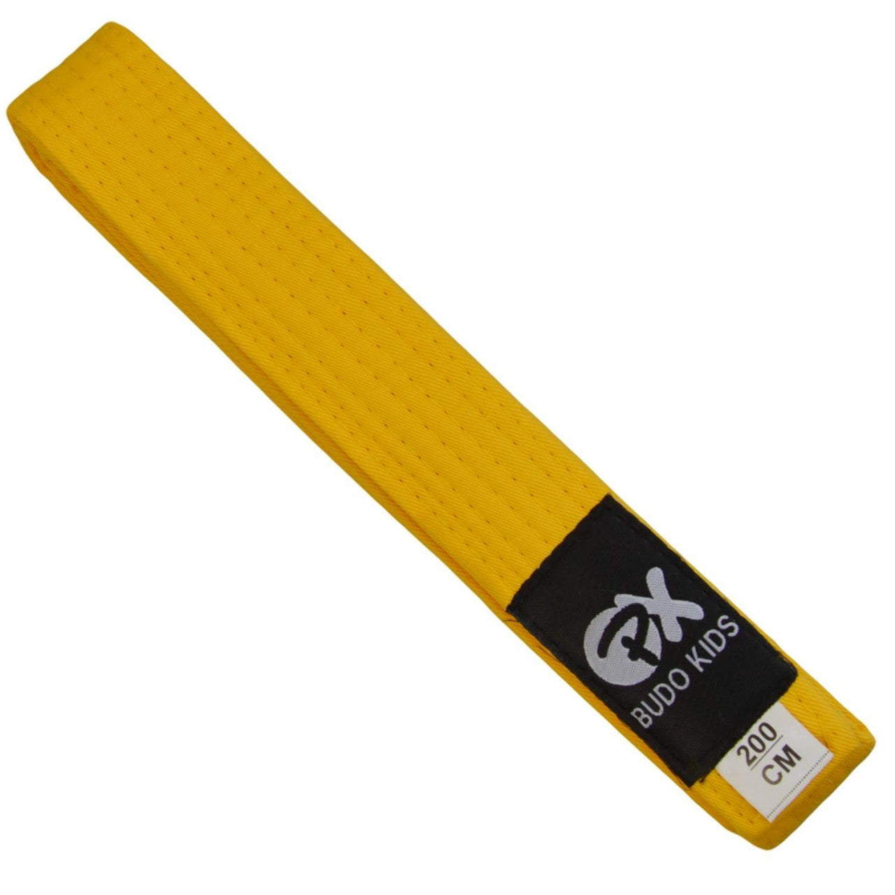 Kinder Budogürtel SOFT - leicht zum Binden, weiche Baumwolle - extra dünn 3,5 cm Breite, gelb