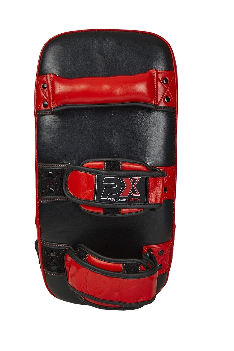 PX Thai Pad (Paar) - Arm Makiwara - Echtleder schwarz-rot - Schlagpolster, Pratze