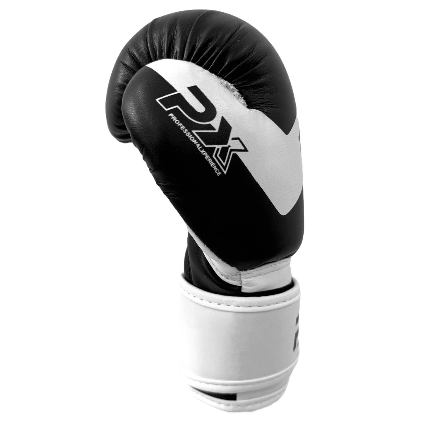 PX Kinder Boxhandschuhe Kids Glove schwarz-weiß mit Klettverschluss
