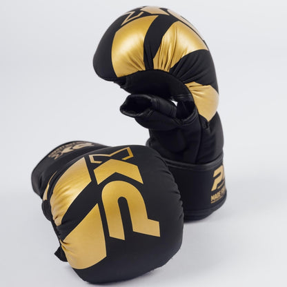 PX MMA Handschutz Leder, schwarz-gold