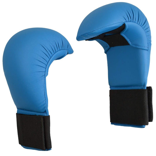 Karate Wettkampfhandschutz blau ergonomische Passform