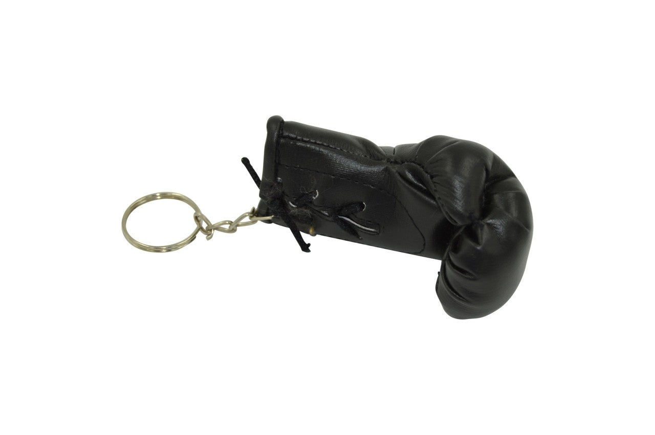 Schlüsselanhänger Mini-Boxhandschuh schwarz – ergonomische Passform, mit Klettverschluss