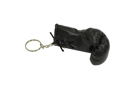 Schlüsselanhänger Mini-Boxhandschuh schwarz – ergonomische Passform, mit Klettverschluss