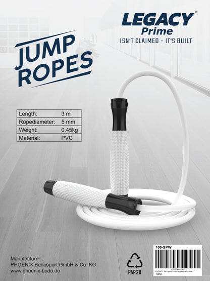 LEGACY Jump Rope PRIME, Springseil mit Gewicht, Länge 3 m (anpassbar), Rutschfester Griff