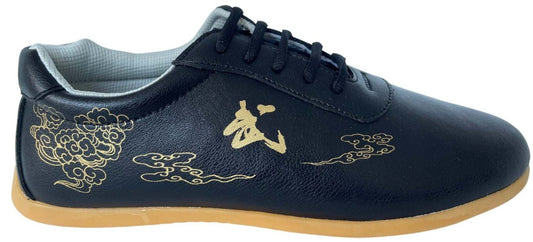 Kampfsportschuhe Wu, Leder, schwarz