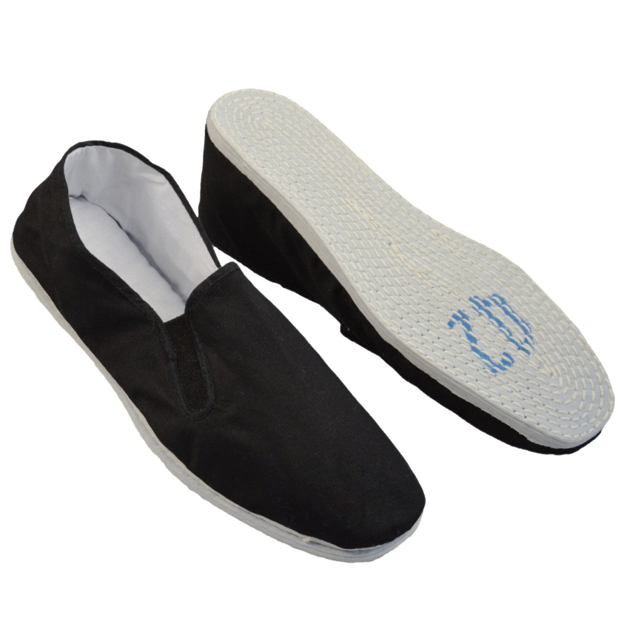 Tai Chi Schuhe schwarz mit Stoffsohle, Qigong, Kung Fu