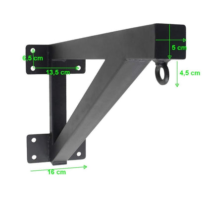 PX Boxsack Wandhalterung, 81 x 41 cm, schwarz - extra stabil und belastbar