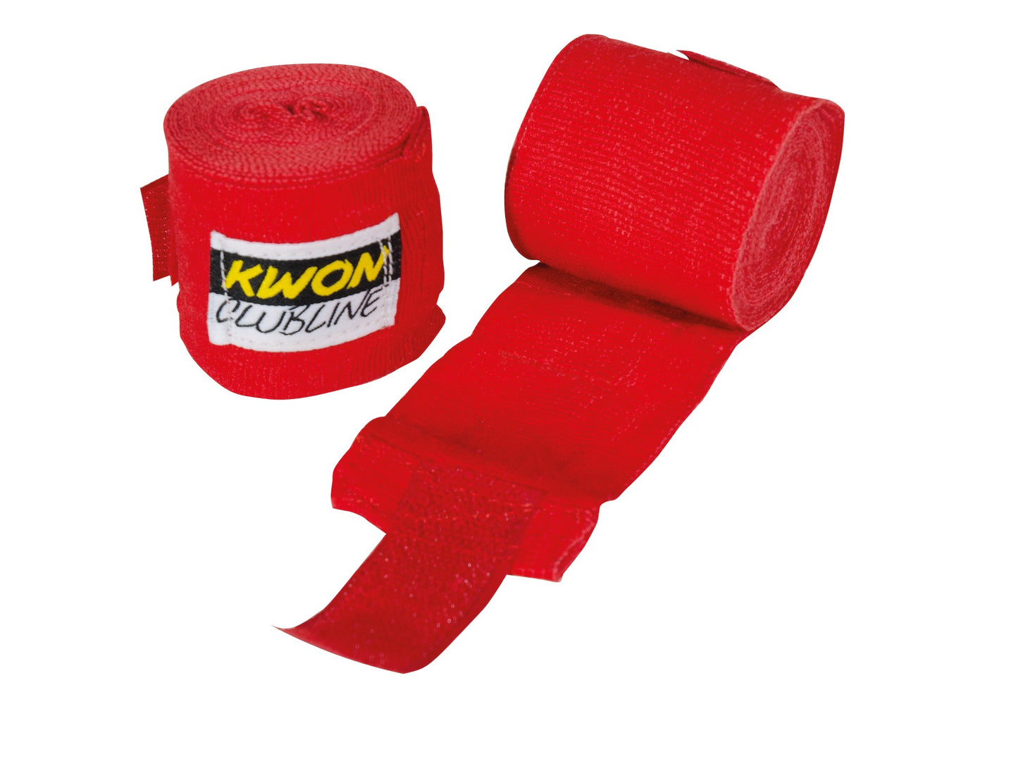KWON (R) Boxbandagen unelastisch 2,5 m (Paar) mit Daumenschlaufe (Schwarz, Weiß, Rot, Blau, Pink)