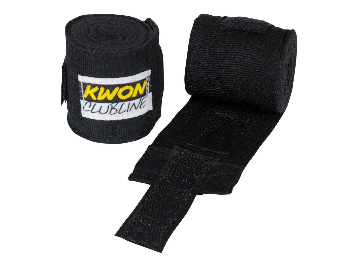 KWON (R) Boxbandagen unelastisch 2,5 m (Paar) mit Daumenschlaufe (Schwarz, Weiß, Rot, Blau, Pink)