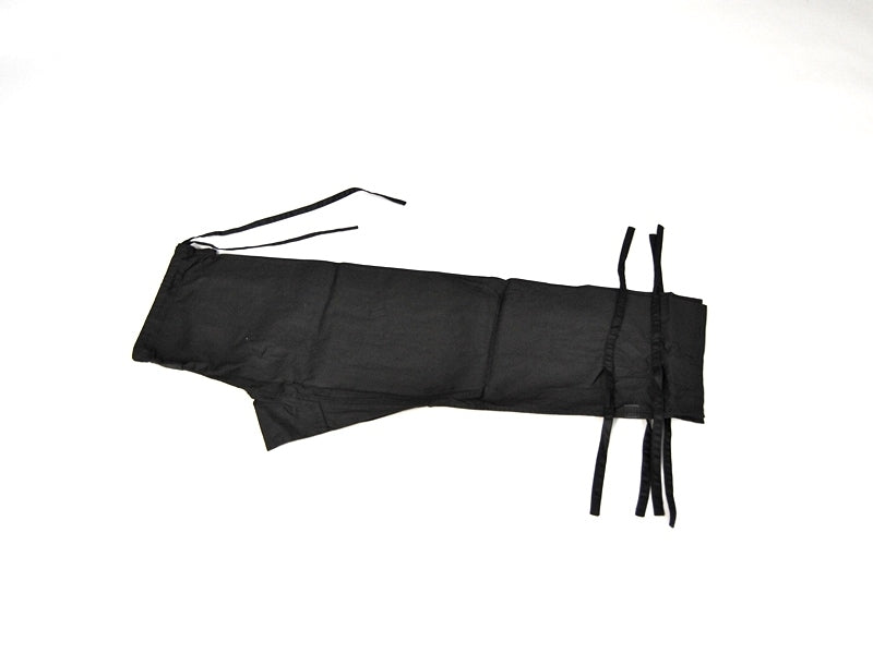 TEKKA BUDO Ninja Anzug schwarz 8 oz - 6 teiliges Set: Jacke, Hose, Kopfmaske, Kapuze, Armstulpen, Schwarzgurt - Ninjutsu Anzug