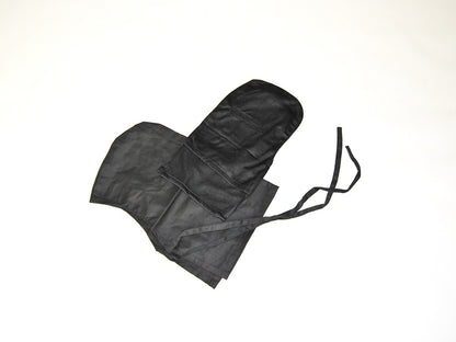 TEKKA BUDO Ninja Anzug schwarz 8 oz - 6 teiliges Set: Jacke, Hose, Kopfmaske, Kapuze, Armstulpen, Schwarzgurt - Ninjutsu Anzug