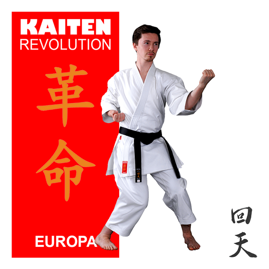 KAITEN Karateanzug Europa REGULAR - Karate Gi weiß 11 oz Baumwolle - Hose mit Zugverschluss