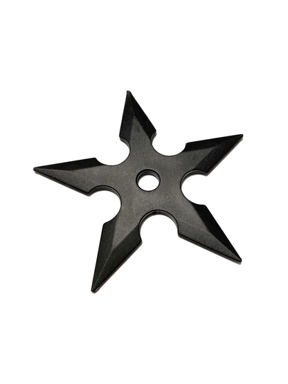 Trainingswurfstern aus Gummi, schwarz 12 cm