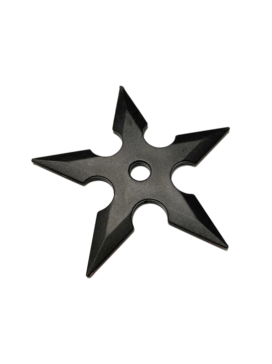 Trainingswurfstern aus Gummi, schwarz 12 cm