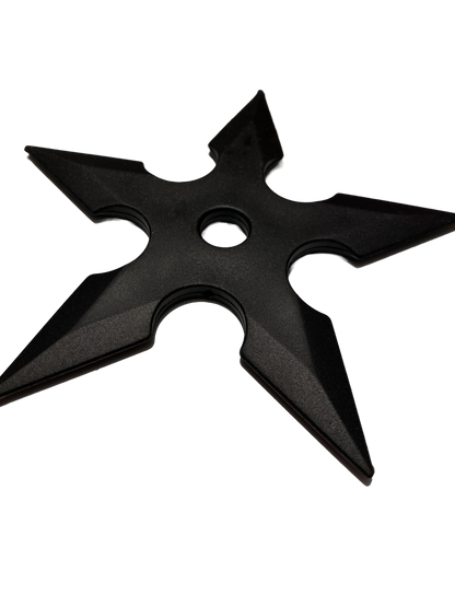 Trainingswurfstern aus Gummi, schwarz 12 cm