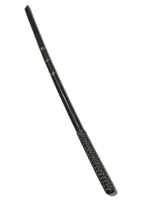 Bokken Daito 100 cm schwarz mit Schriftzeichen, aus Holz mit Wicklung am Griff