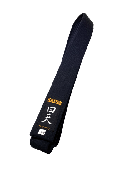 Kaiten Karategürtel Schwarz extra dick - 4,5 cm Breit - Schwarzgurt Baumwolle - Länge 275 bis 350 cm