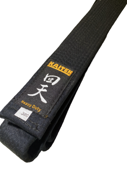Kaiten Karategürtel Schwarz extra dick - 4,5 cm Breit - Schwarzgurt Baumwolle - Länge 275 bis 350 cm