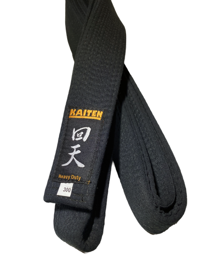 Kaiten Karategürtel Schwarz extra dick - 4,5 cm Breit - Schwarzgurt Baumwolle - Länge 275 bis 350 cm