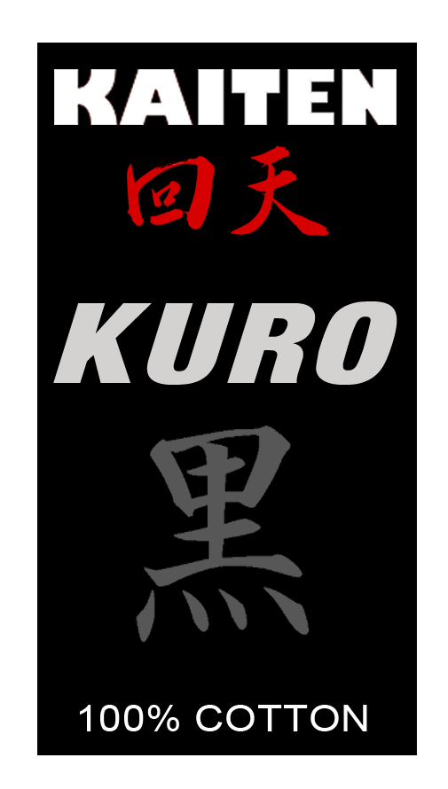KAITEN Karateanzug Kuro - Karate Gi schwarz 9 oz Baumwolle - Moderner weiter Schnitt