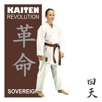 KAITEN Karateanzug Sovereign REGULAR - Karate Gi weiß 10 oz Baumwolle - Hose mit Zugverschluss