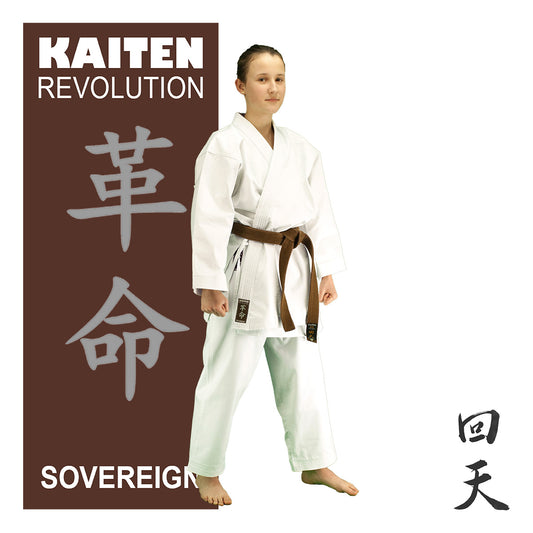 KAITEN Karateanzug Sovereign REGULAR - Karate Gi weiß 10 oz Baumwolle - Hose mit Zugverschluss