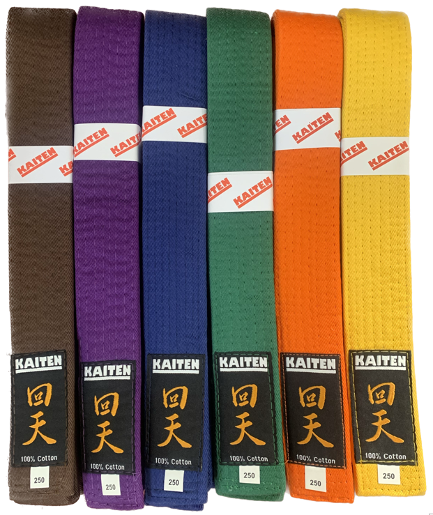 KAITEN Karategürtel Weiß - 4 cm Breit - Baumwolle Weißgurt - Länge 230 bis 350 cm