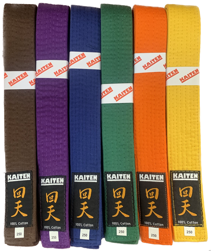 KAITEN Karategürtel Weiß - 4 cm Breit - Baumwolle Weißgurt - Länge 230 bis 350 cm