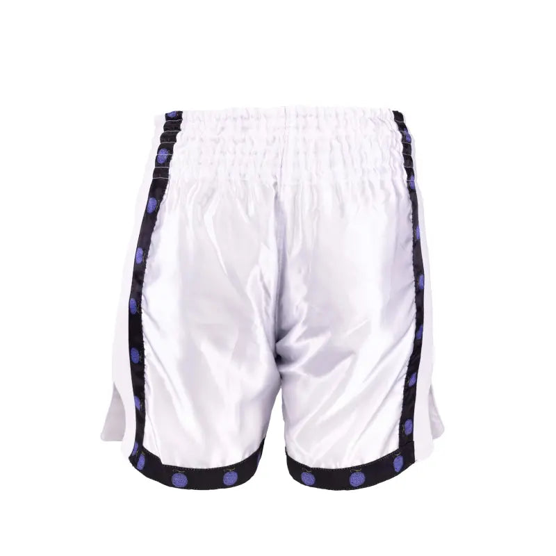 Anime Athletics Muay Thai Shorts HEARTBEAT weiß-schwarz - Thaibox Hose breiter Bund