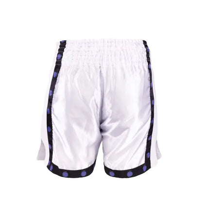 Anime Athletics Muay Thai Shorts HEARTBEAT weiß-schwarz - Thaibox Hose breiter Bund