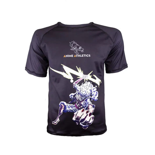 Anime Athletics Rashguard KAMINARI schwarz-weiß Kurzarm Shirt - Jiu Jitsu MMA