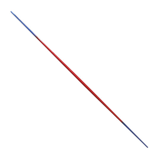 Bo-Stab 182 cm Graphit konisch, rot-blau - 2 teilig und zerlegbarer Langstock
